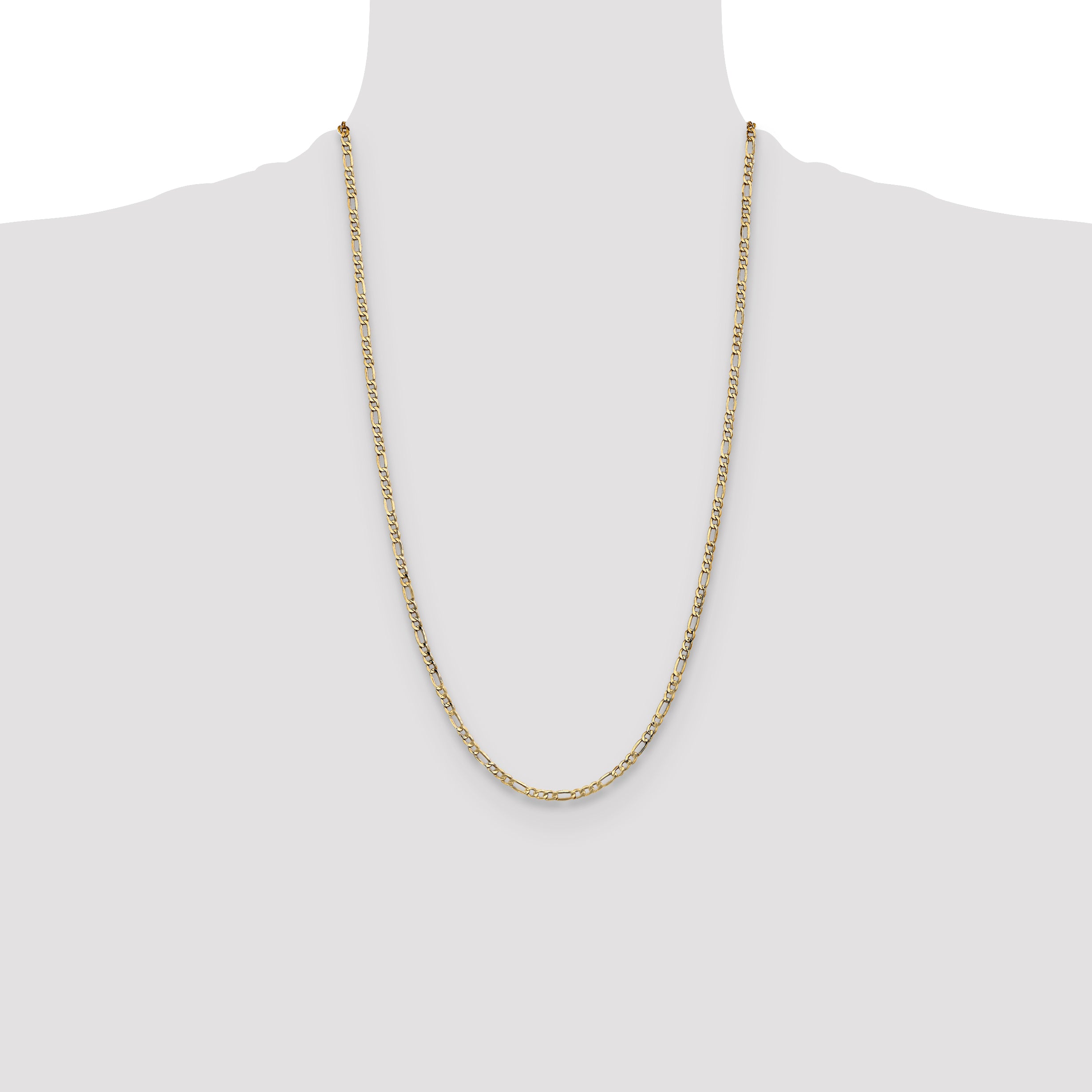 10K Yellow Gold Figaro Chain Necklace 3.5mm