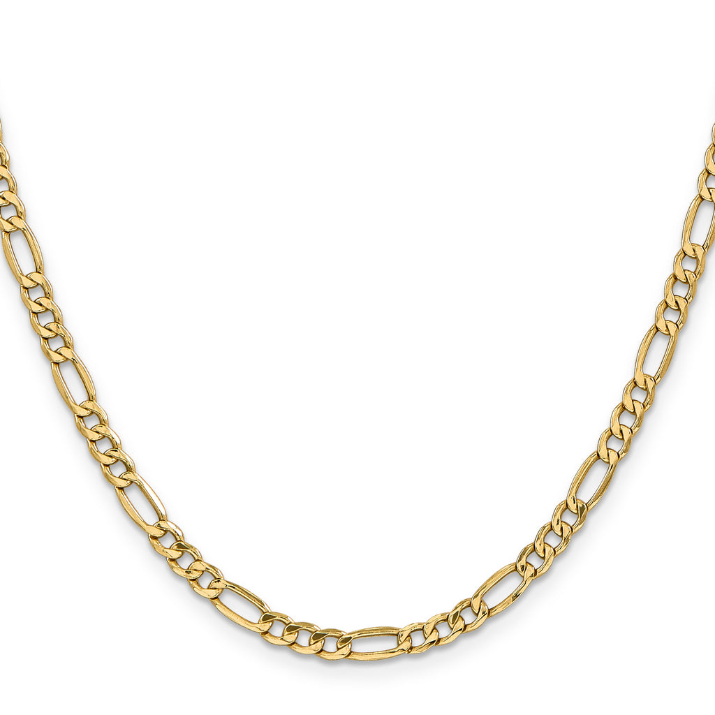 10K Yellow Gold Figaro Chain Necklace 4.75mm
