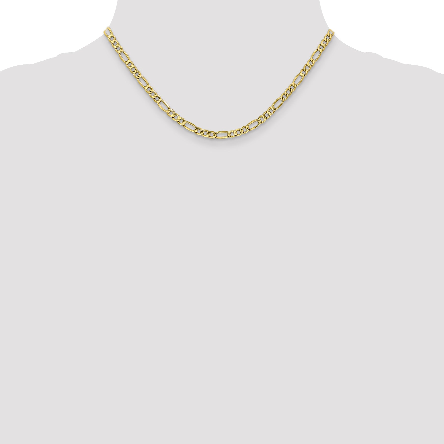 4.75mm 10K Yellow Gold Figaro Chain - Sophia Jewelers
