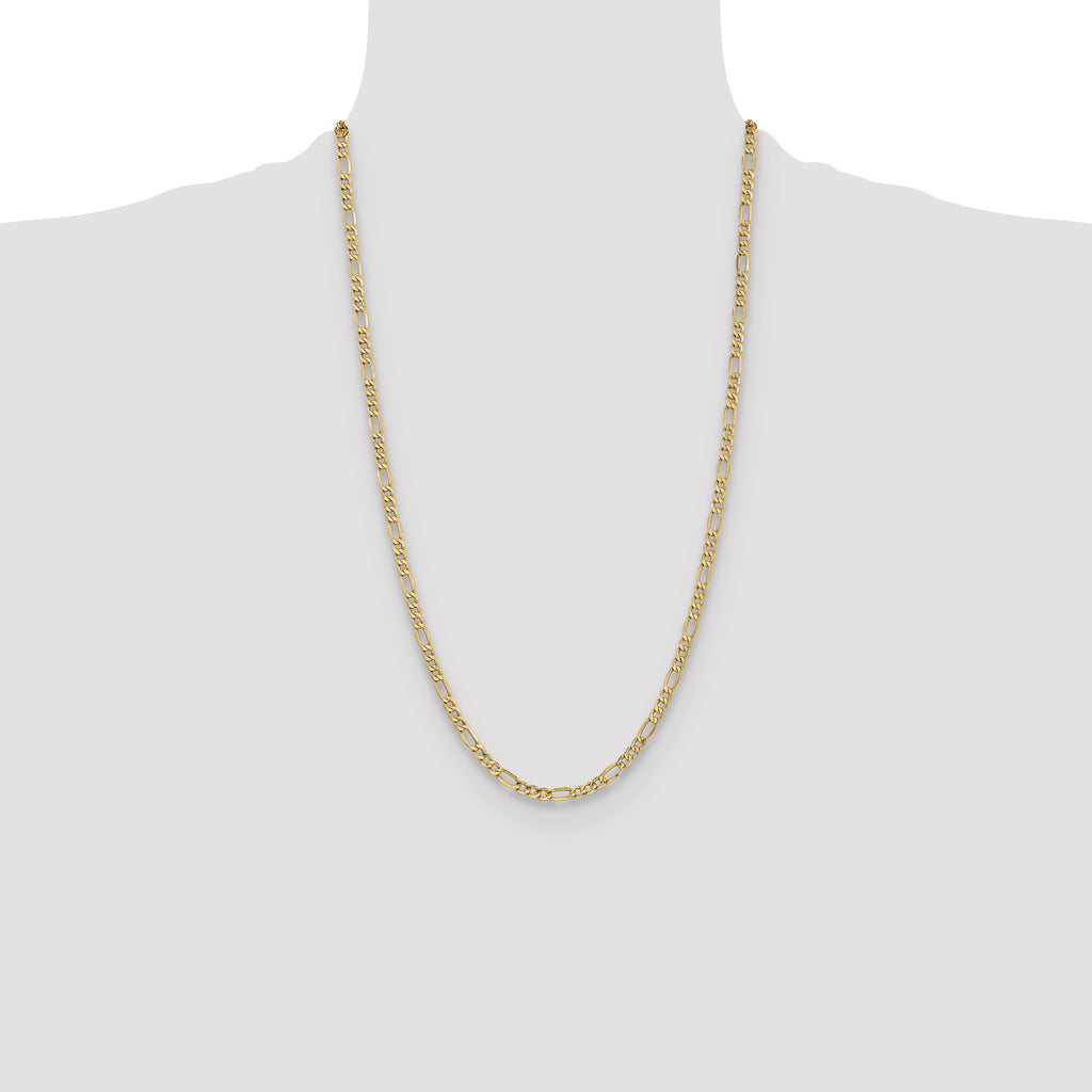 10K Yellow Gold Figaro Chain Necklace 4.75mm