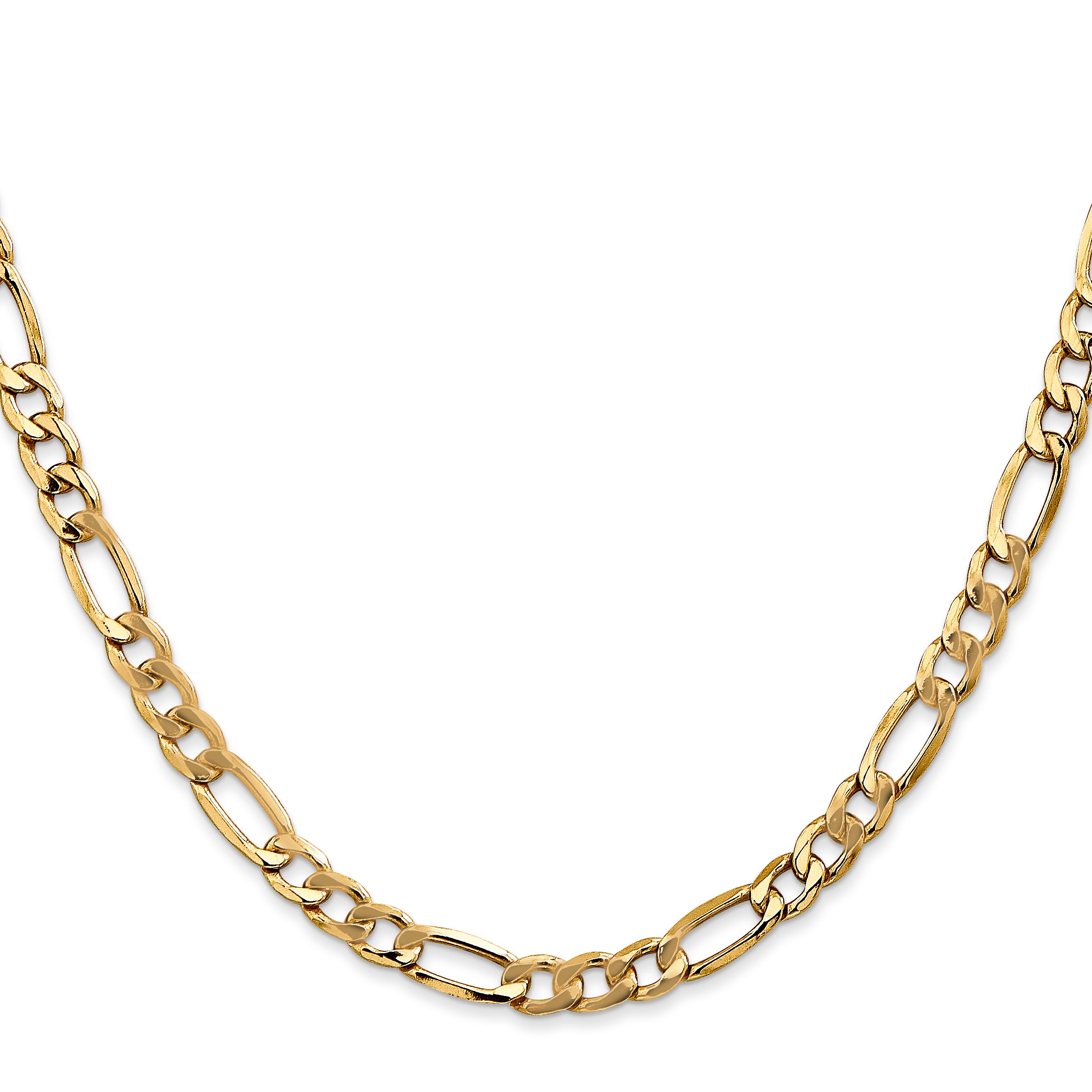 10K Yellow Gold Figaro Chain Necklace 5.35mm