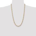 10K Yellow Gold Figaro Chain Necklace 5.35mm