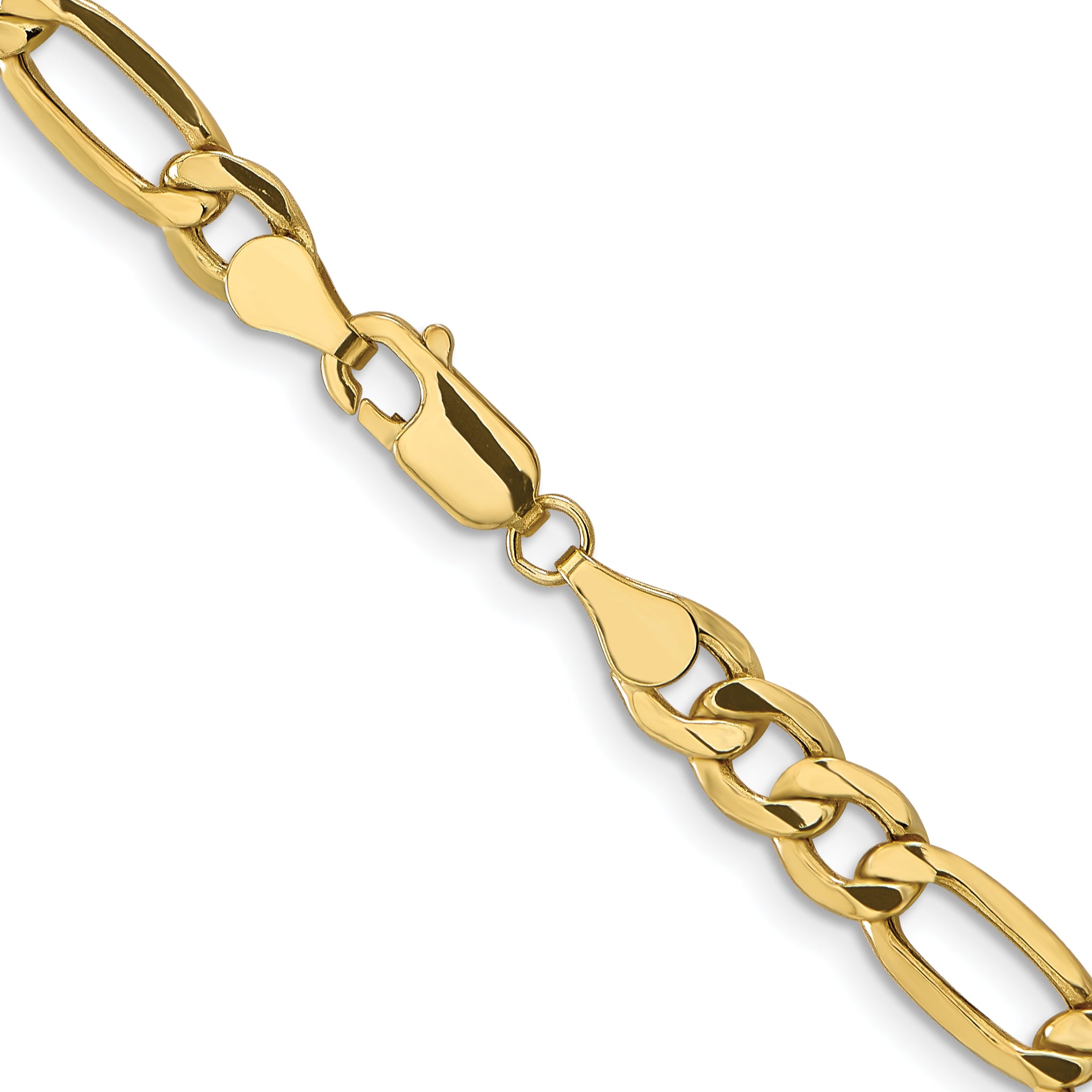 10K Yellow Gold Figaro Chain Necklace 6.6mm