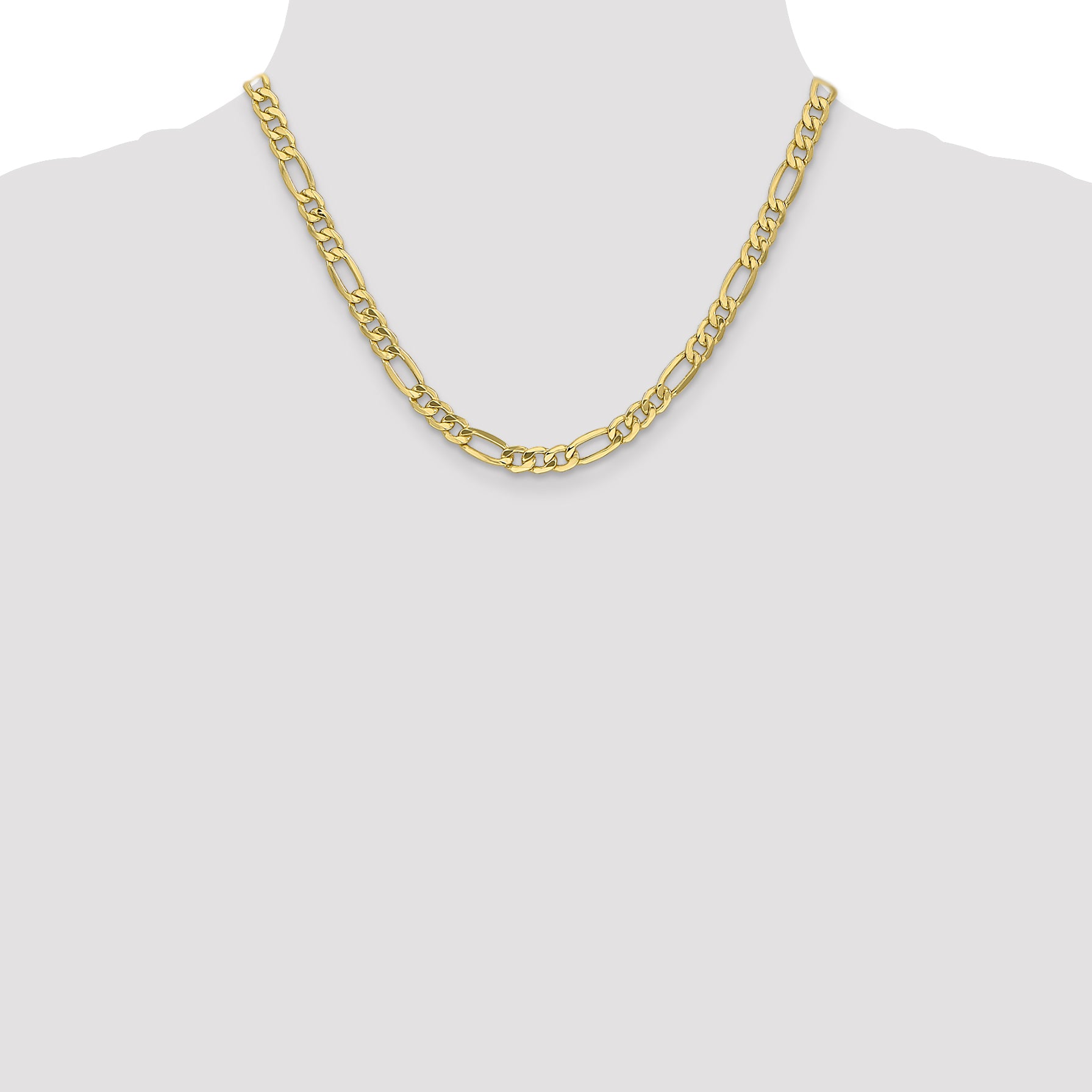 6.6mm 10K Yellow Gold Figaro Chain - Sophia Jewelers