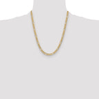 10K 6.6mm Semi-Solid Figaro Chain