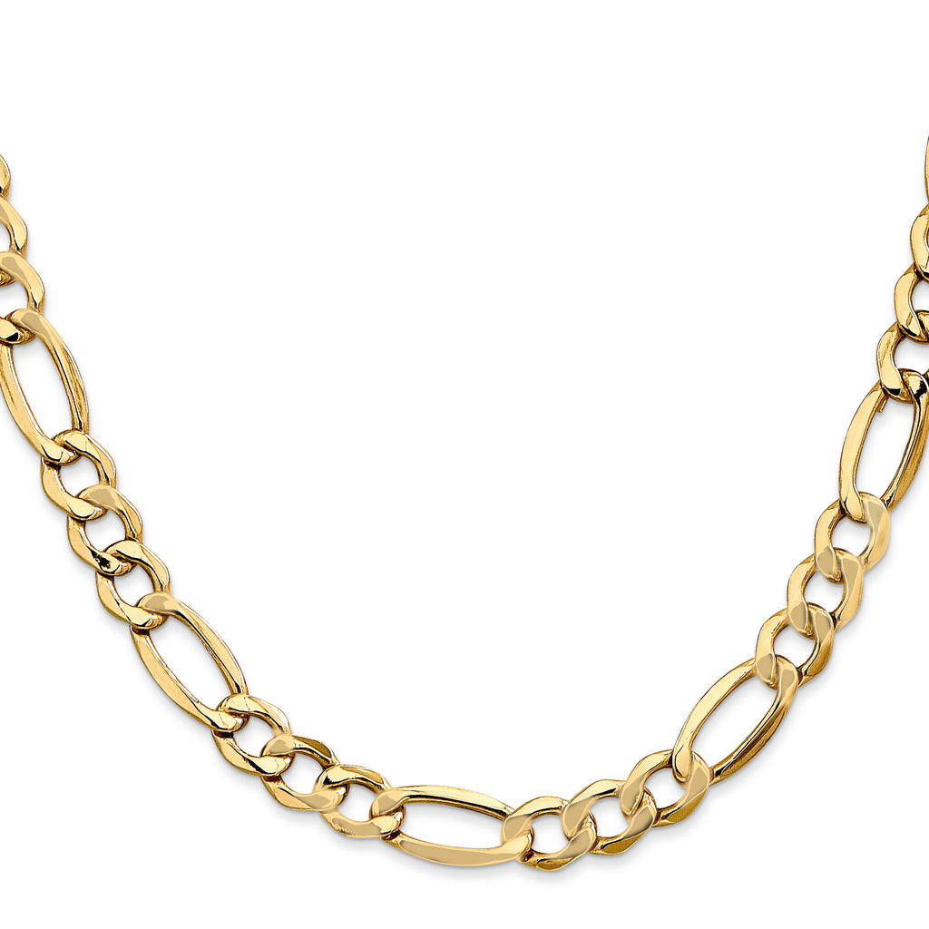 7.3mm 10K Yellow Gold Figaro Chain - Sophia Jewelers
