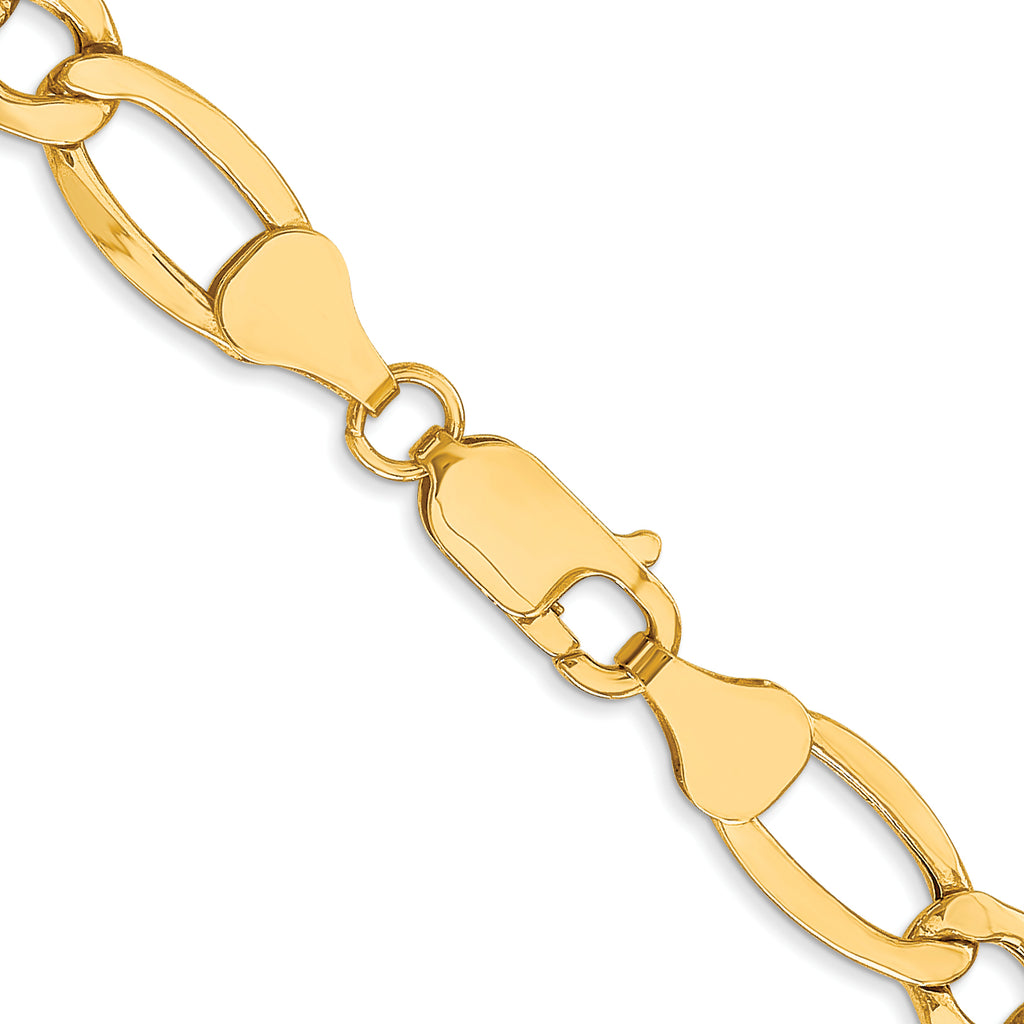 10K Yellow Gold Figaro Chain Necklace 7.3mm