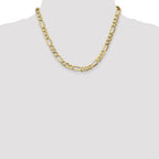 7.3mm 10K Yellow Gold Figaro Chain - Sophia Jewelers