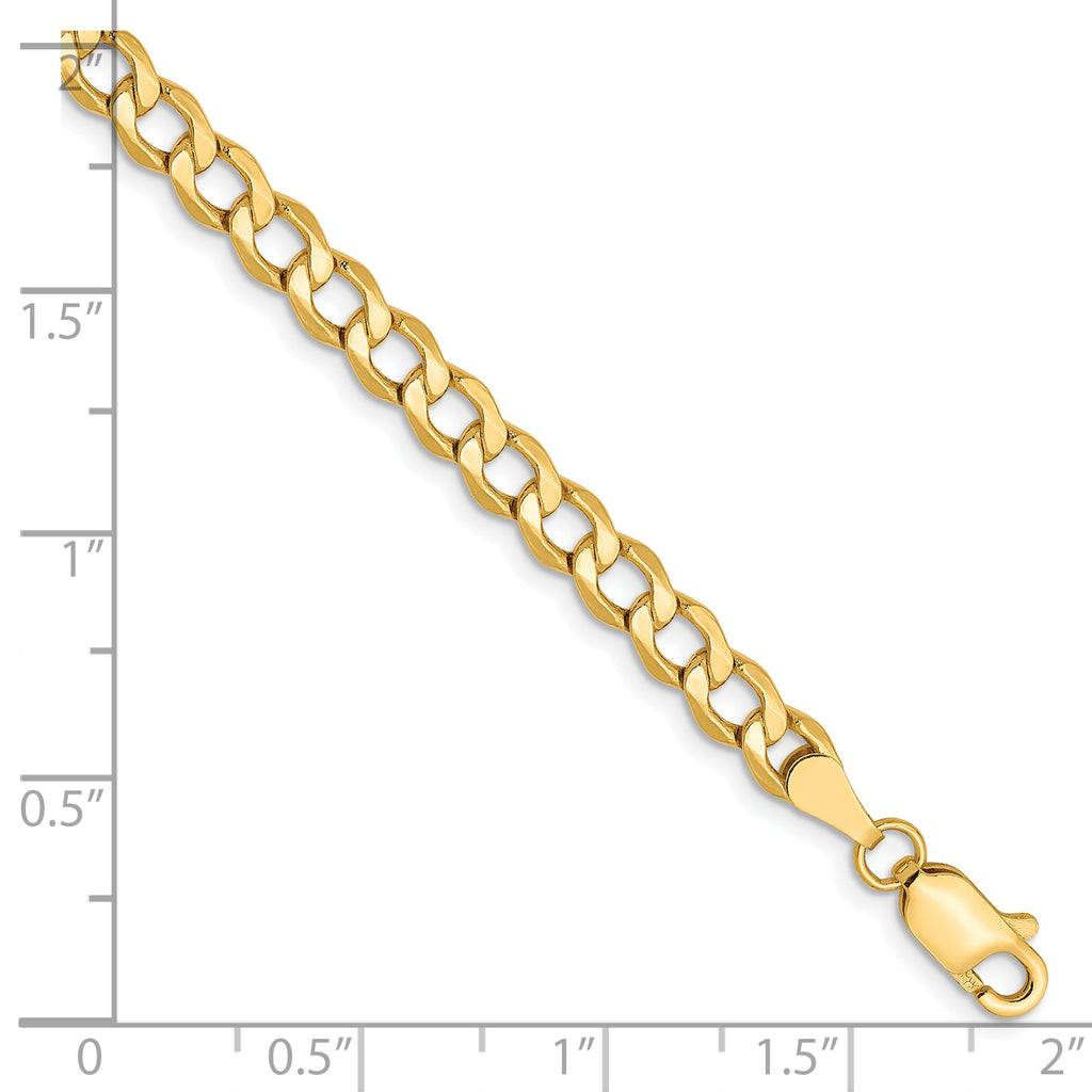 10K 4.3mm Semi-Solid Curb Chain