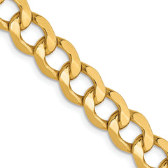 10k 6.5mm Semi-Solid Curb Chain