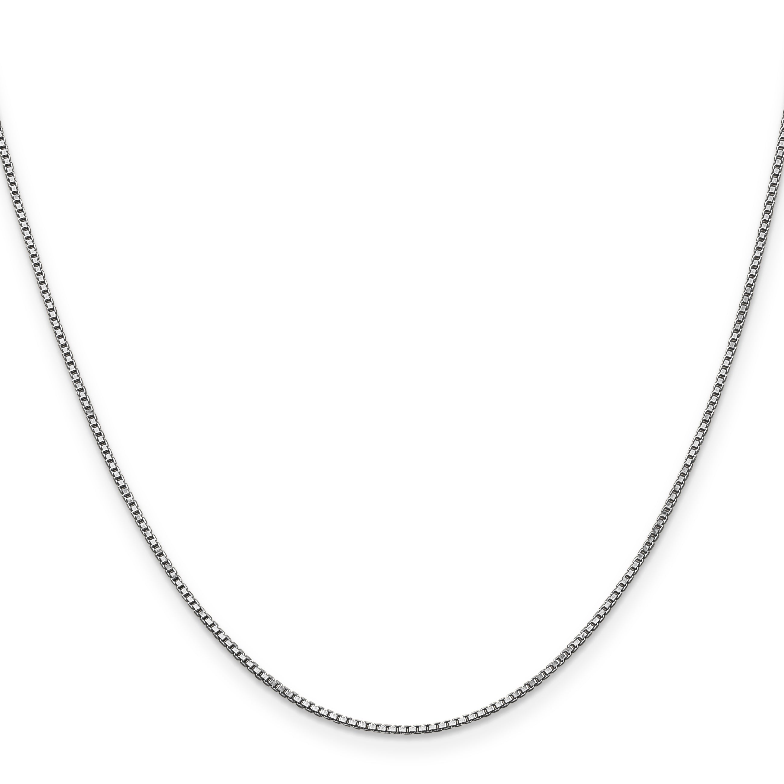 1.0mm 14K White Gold Box Chain - Sophia Jewelers