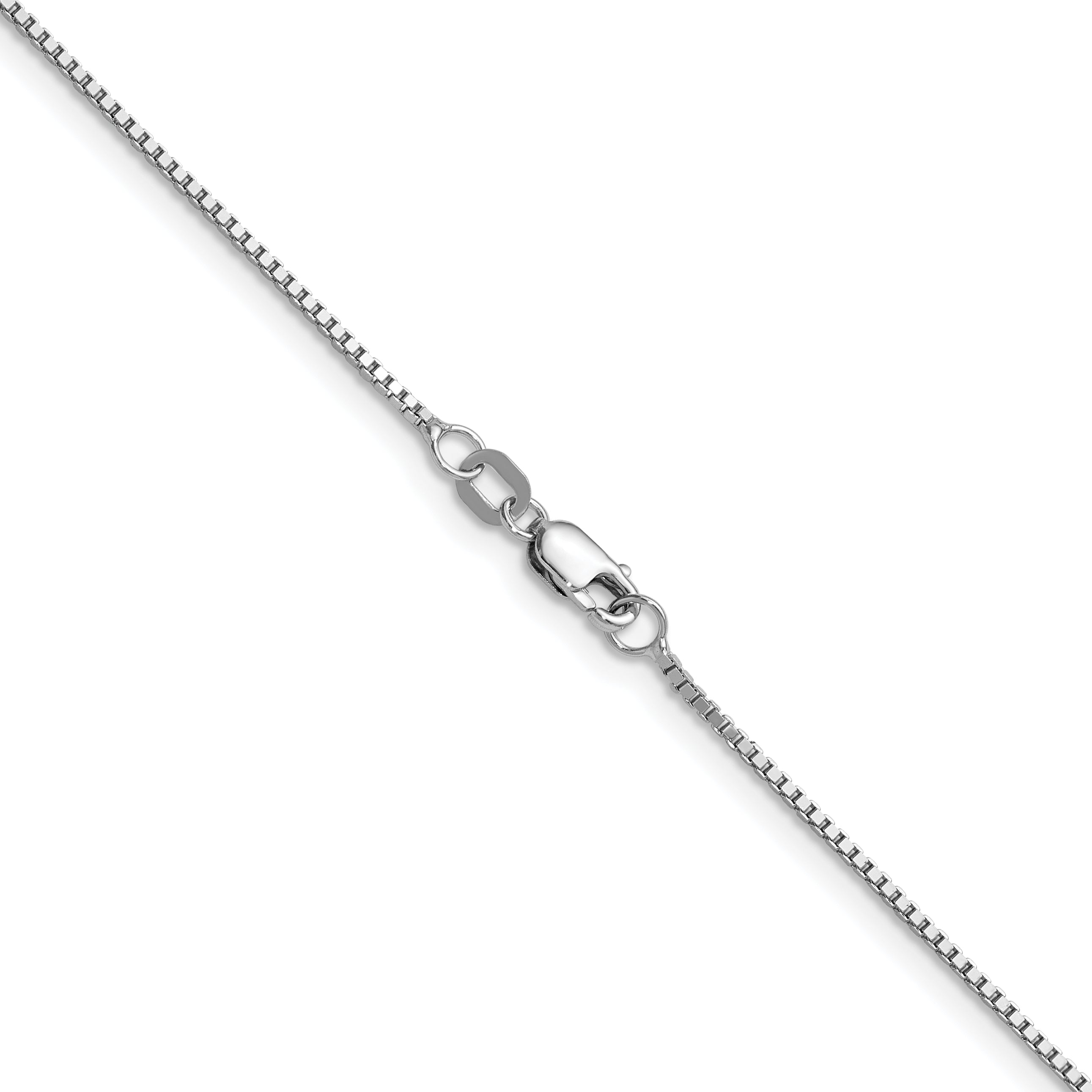 1.0mm 14K White Gold Box Chain - Sophia Jewelers