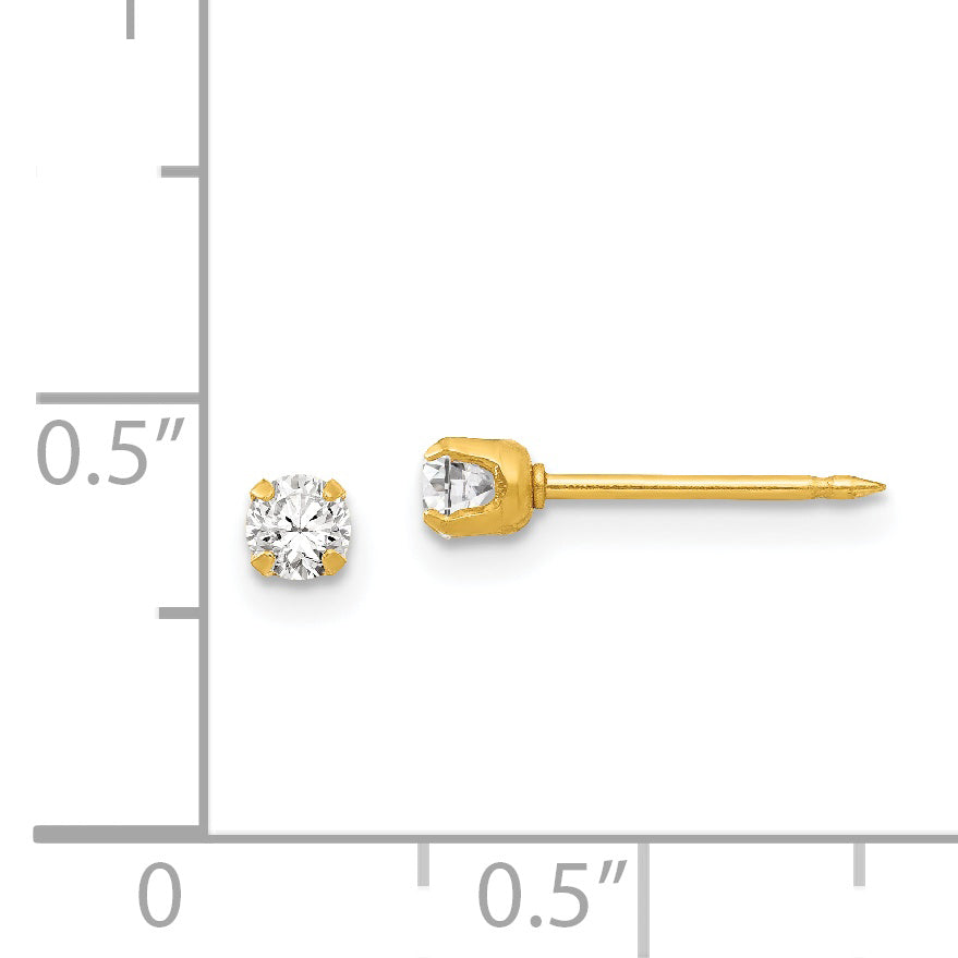 Inverness 24k Plated April Crystal Birthstone Earrings