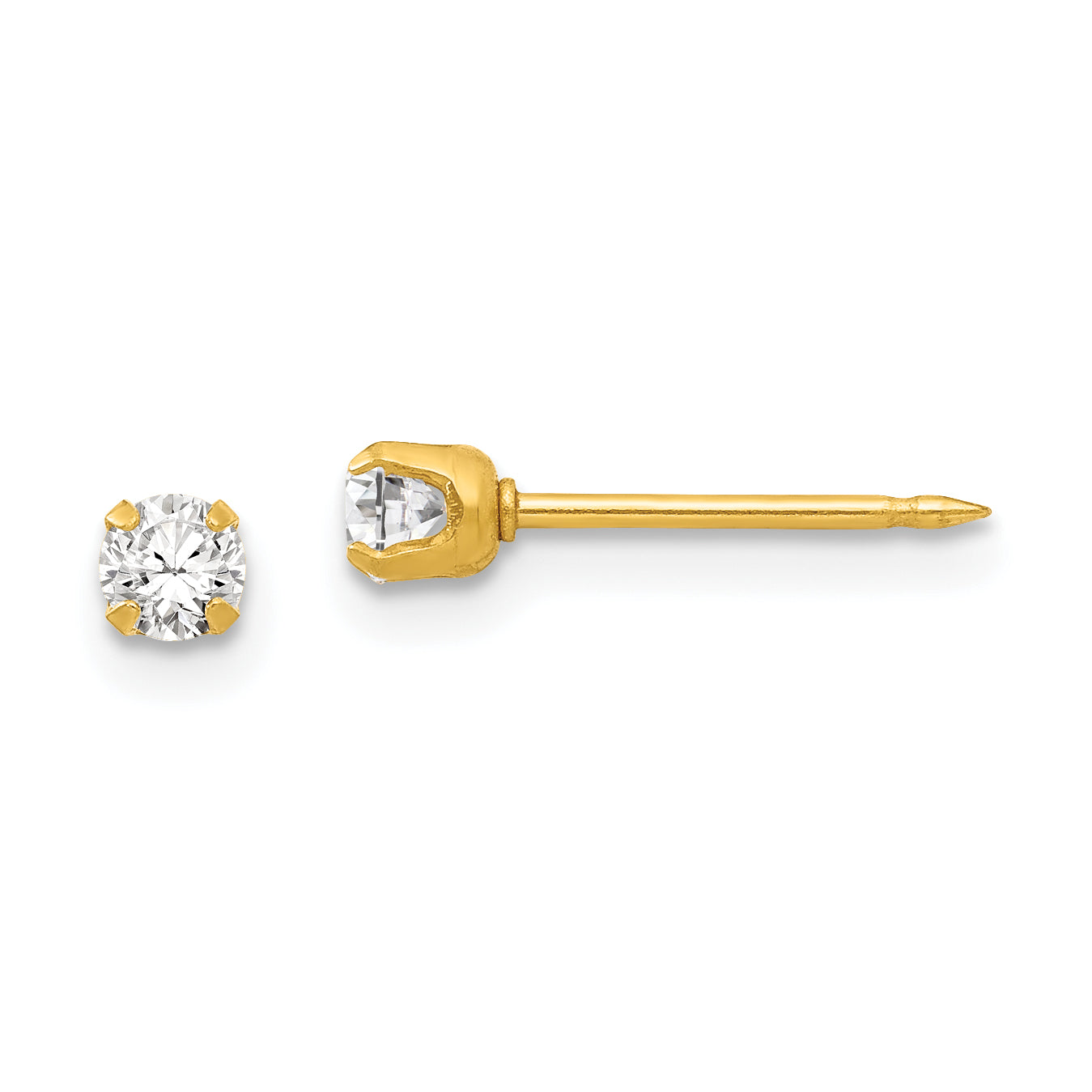 Inverness 24k Plated April Crystal Birthstone Earrings Main image