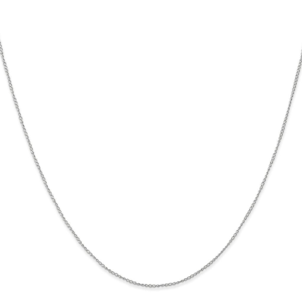 Women's 14K White Gold Solid Carded Chain Necklace 0.5mm