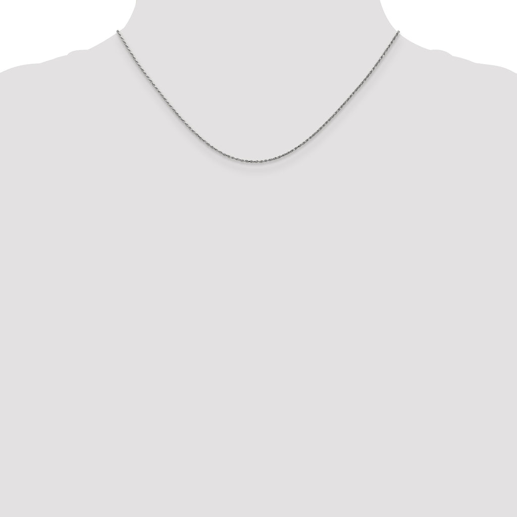 0.95mm 14K White Gold Cable Rope Chain - Sophia Jewelers