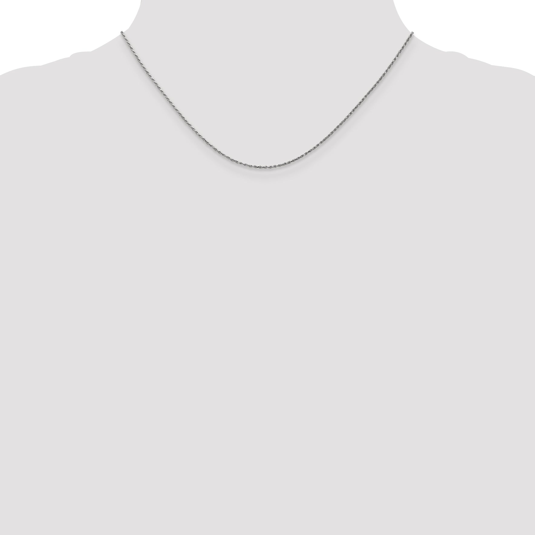 0.95mm 14K White Gold Cable Rope Chain - Sophia Jewelers