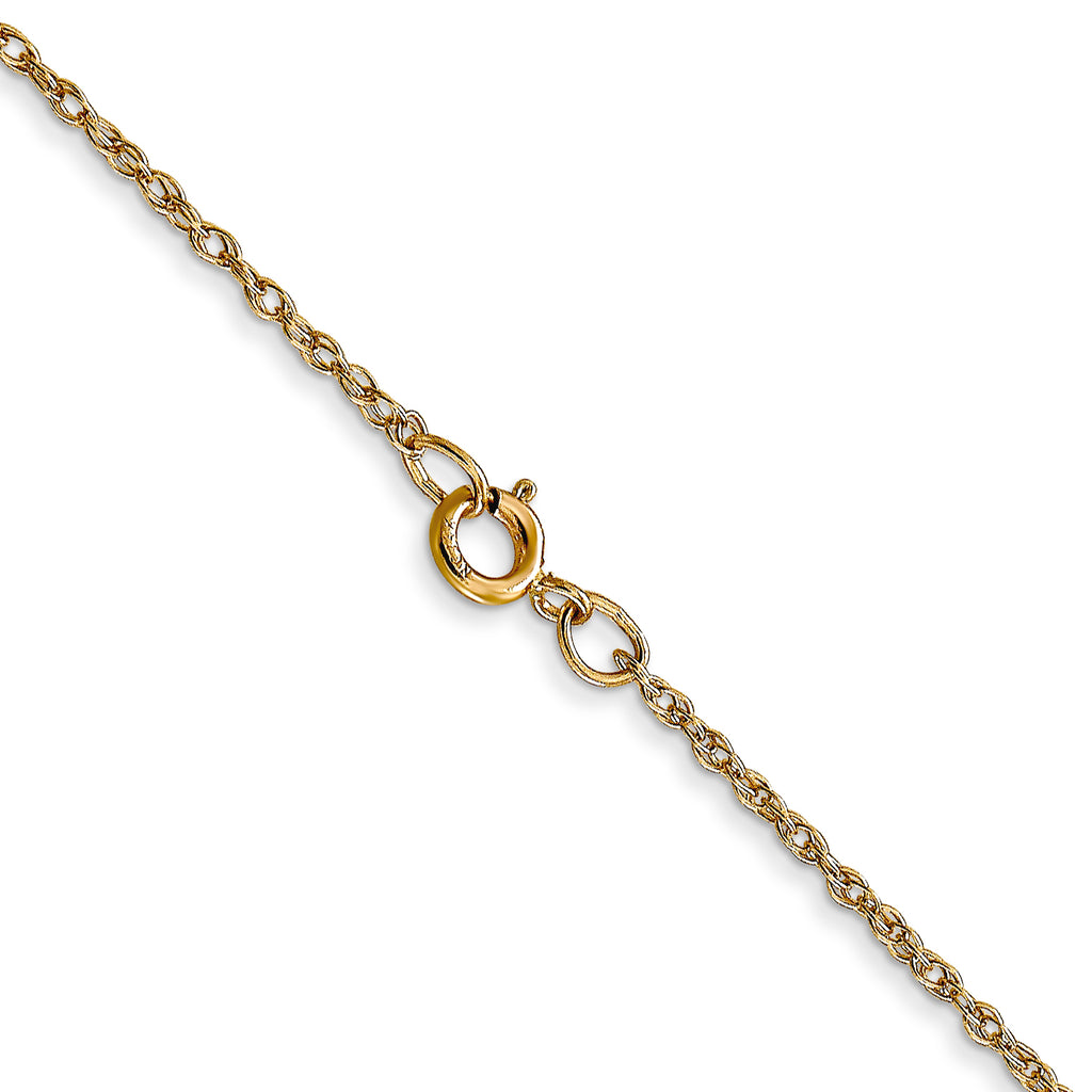 Women's 14K Yellow Gold Solid Carded Chain Necklace 0.95mm