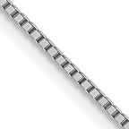 0.8mm 14K White Gold Box Chain - Sophia Jewelers