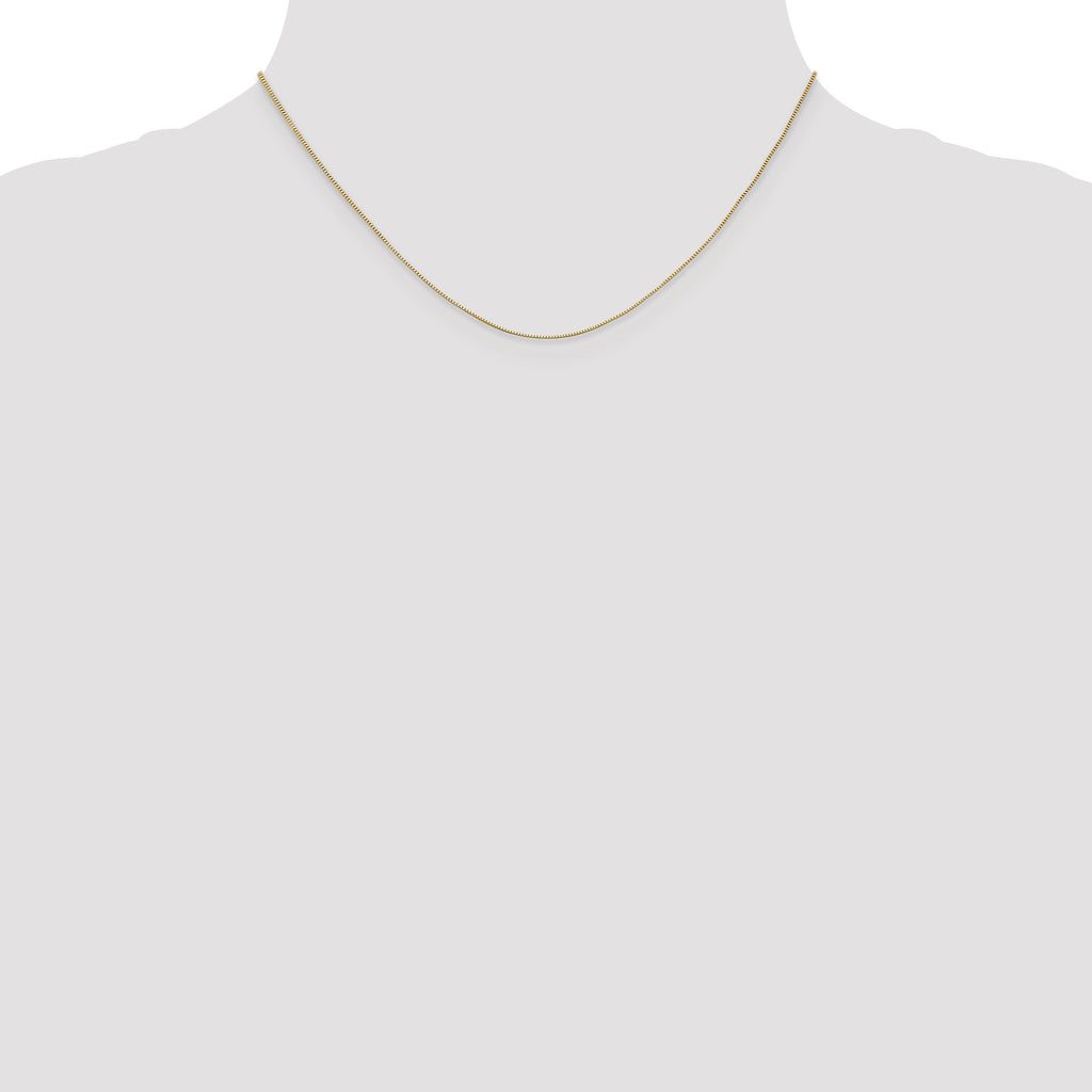 0.5mm 14K Yellow Gold Baby Box Chain - Sophia Jewelers