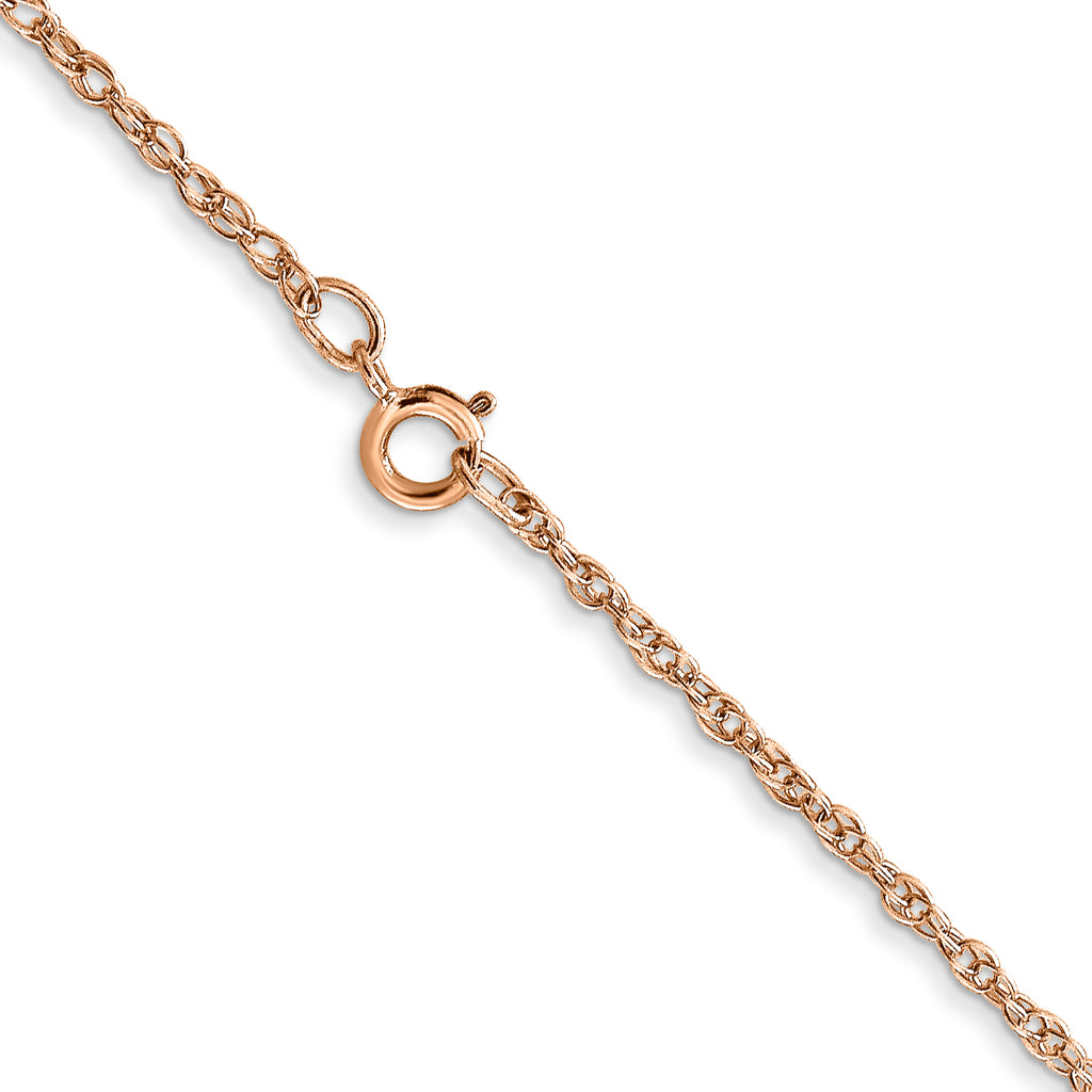 1.15mm 14K Rose Gold Cable Rope Chain - Sophia Jewelers