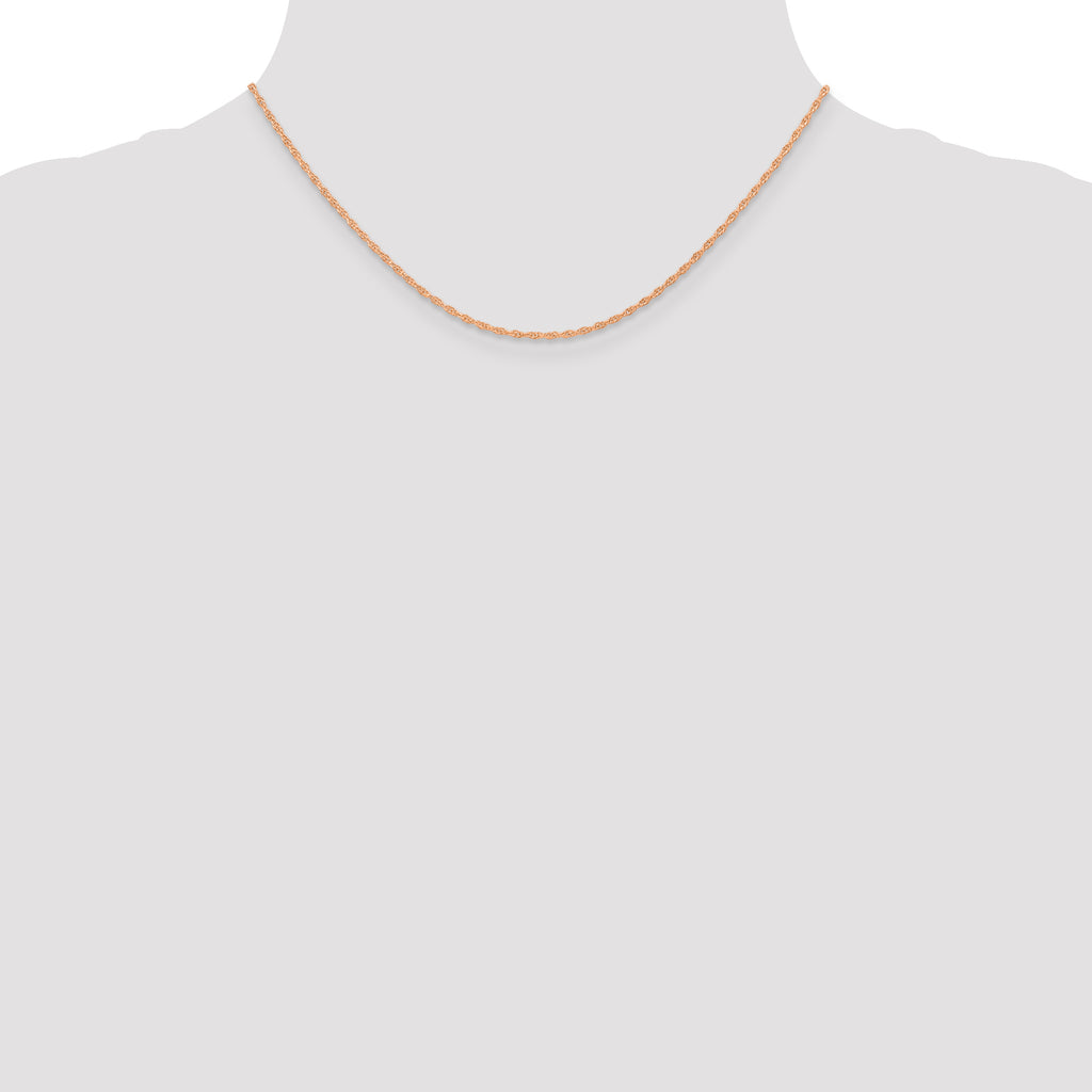 1.15mm 14K Rose Gold Cable Rope Chain - Sophia Jewelers