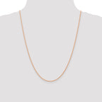 Women's 14K Rose Gold Solid Carded Chain Necklace 1.15mm