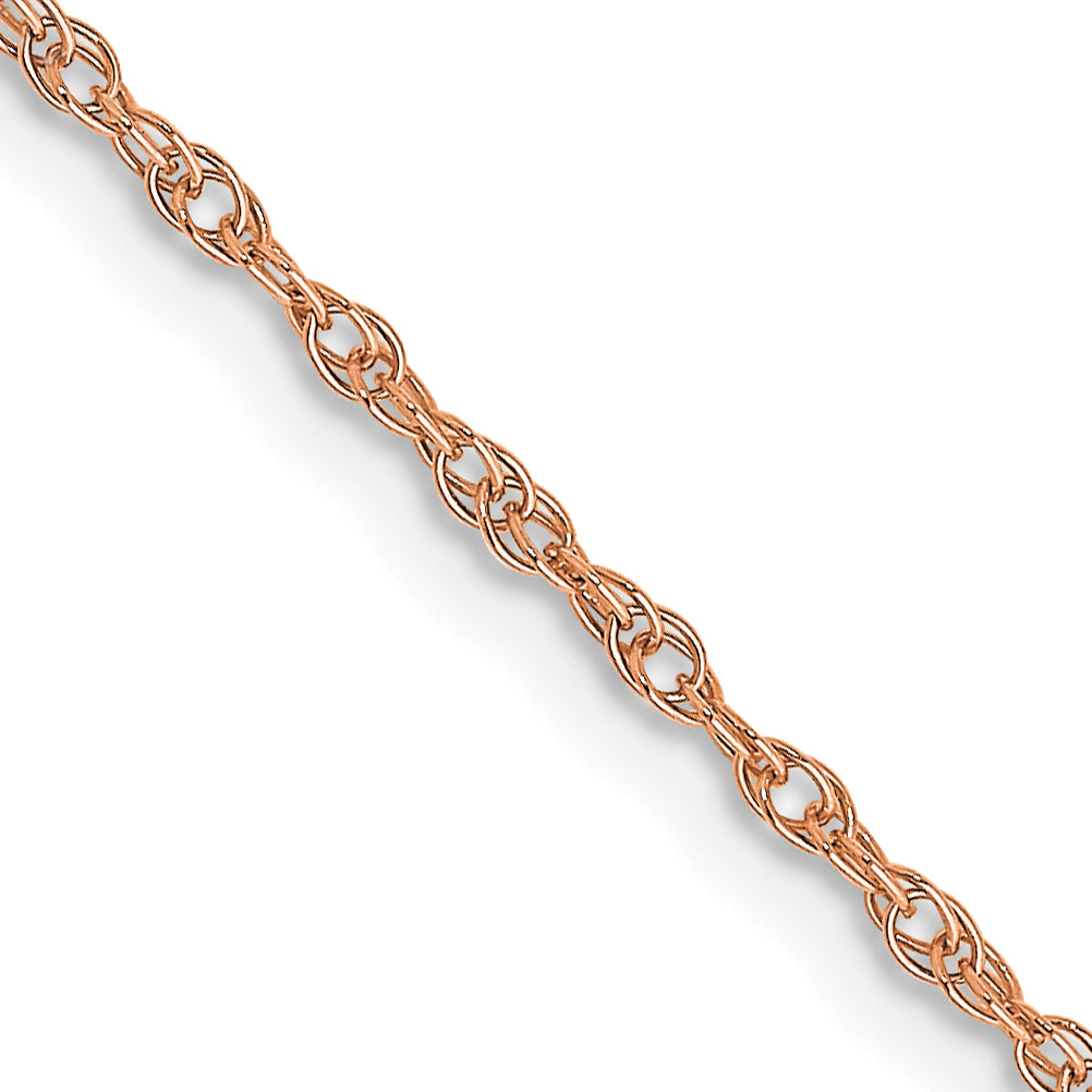 Women's 14K Rose Gold Solid Carded Chain Necklace 1.15mm Main image