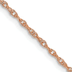 1.15mm 14K Rose Gold Cable Rope Chain - Sophia Jewelers