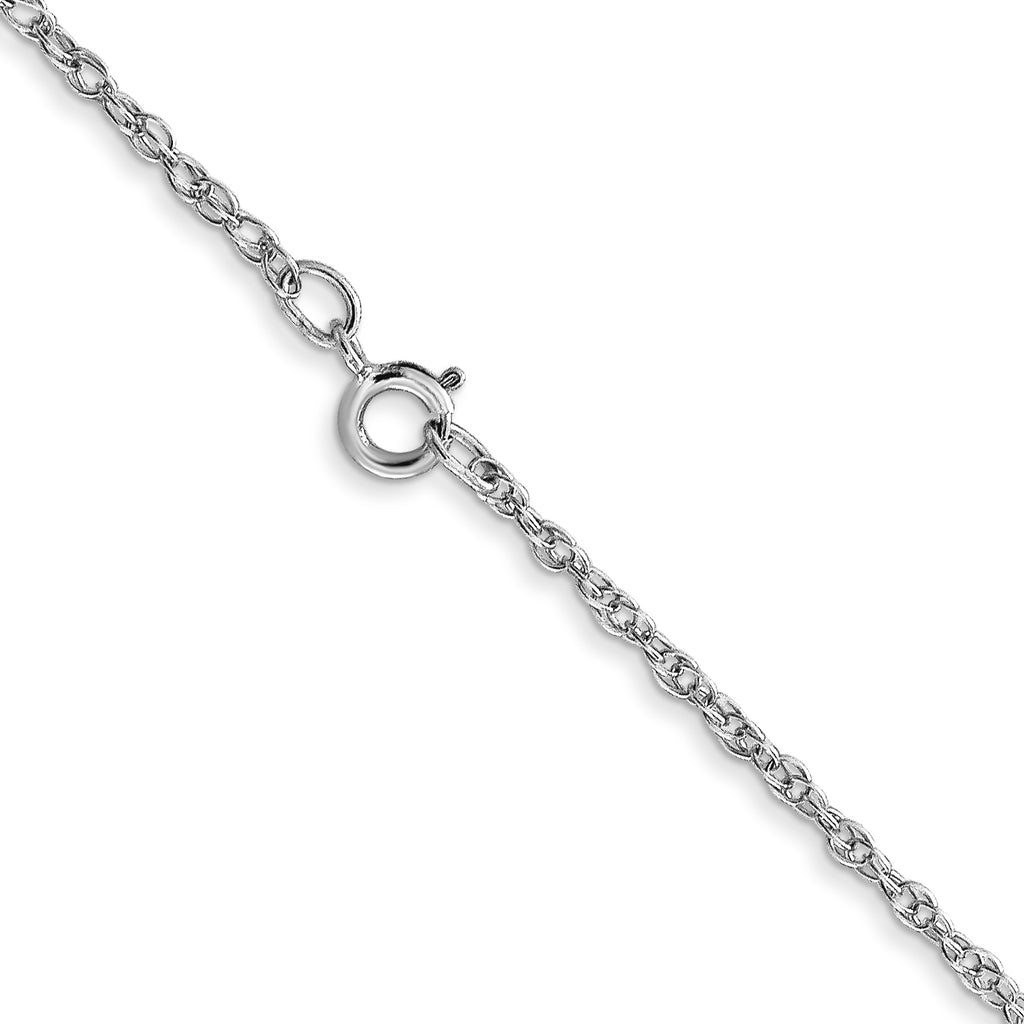 1.15mm 14K White Gold Cable Rope Chain - Sophia Jewelers