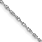 1.15mm 14K White Gold Cable Rope Chain - Sophia Jewelers