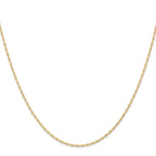 Women's 14K Yellow Gold Solid Carded Chain Necklace 1.15mm