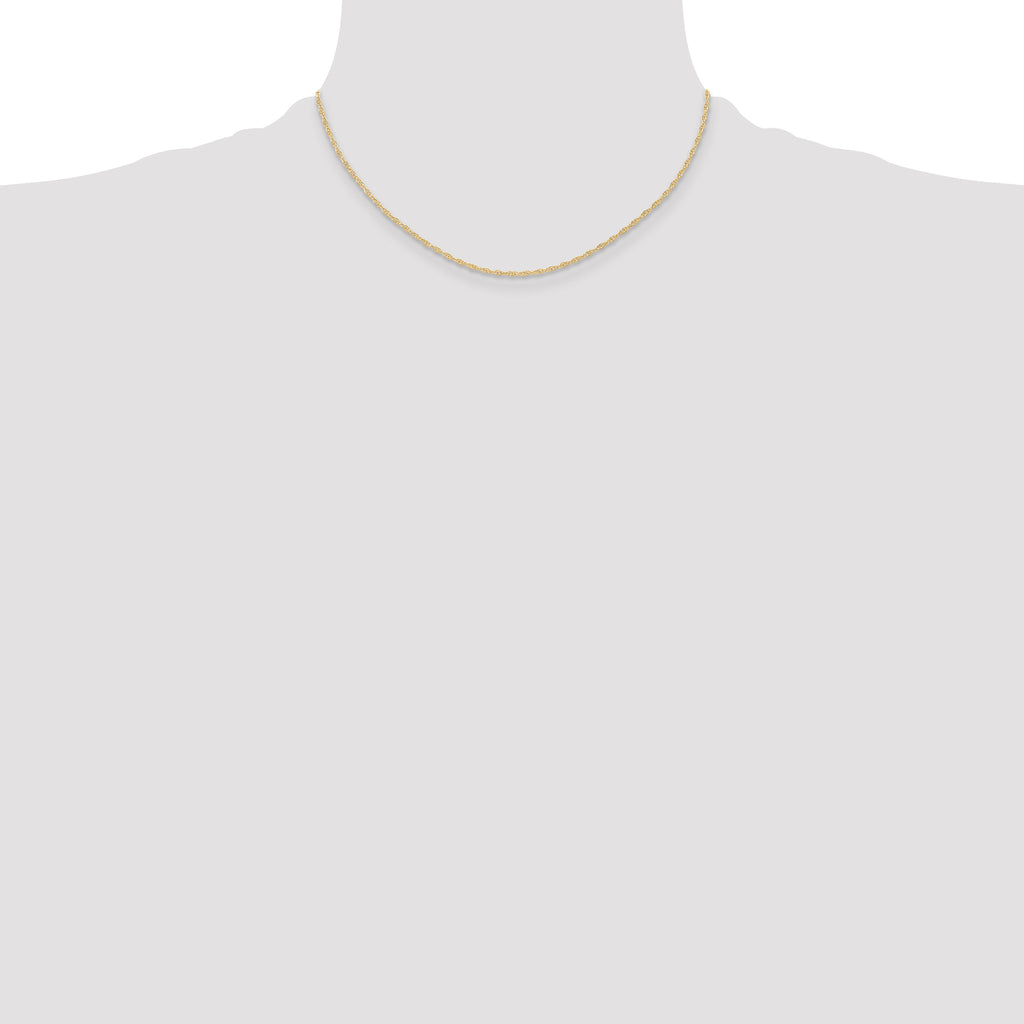 1.15mm 14K Yellow Gold Cable Rope Chain - Sophia Jewelers