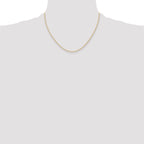 Women's 14K Yellow Gold Solid Carded Chain Necklace 1.15mm