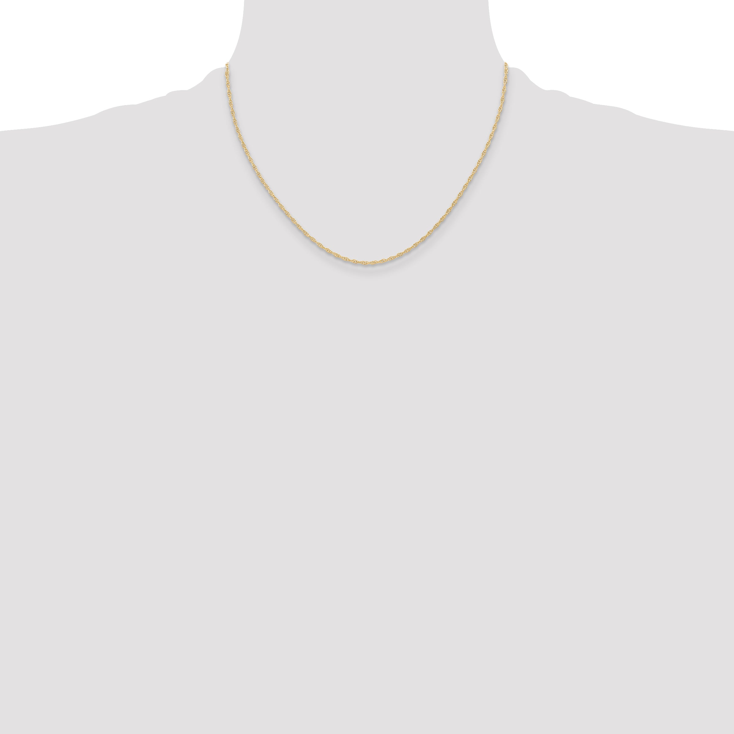 Women's 14K Yellow Gold Solid Carded Chain Necklace 1.15mm