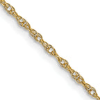 Women's 14K Yellow Gold Solid Carded Chain Necklace 1.15mm
