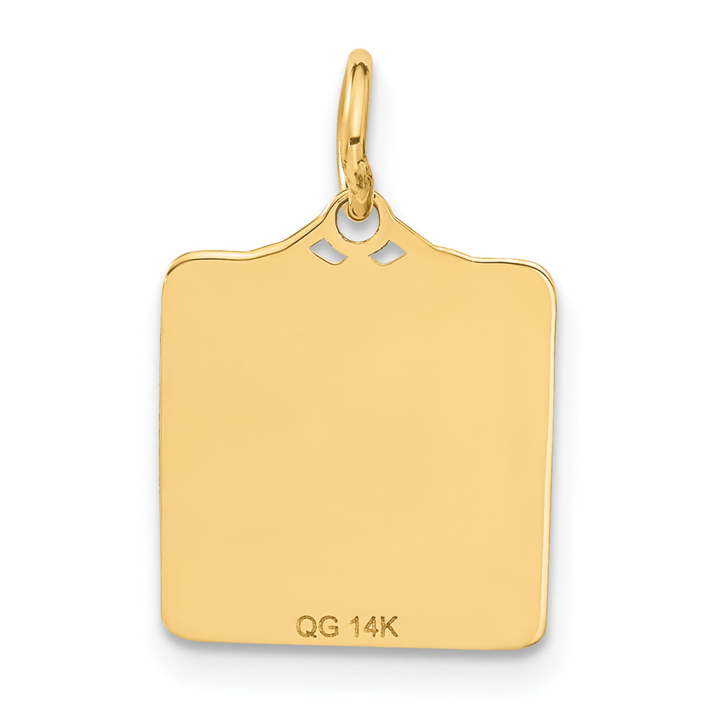 14k Enameled Blue Engravable BIRTH CERTIFICATE Charm - Sophia Jewelers