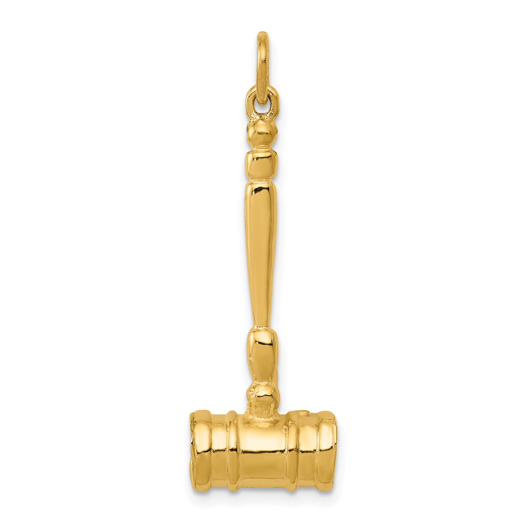 14k 3-D Gavel Charm - Sophia Jewelers
