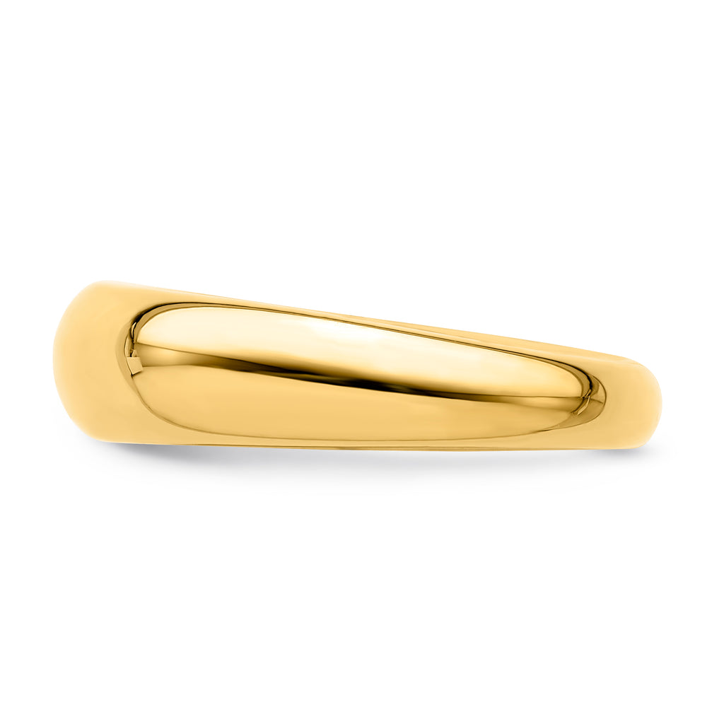 Sterling Silver high polished dome ring-yellow