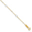 14k Two-tone Circles 7-Station 10 inch Plus 1 inch Extender - Total 11 inch Anklet - Sophia Jewelers