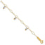 14K Two-Tone Mirror Bead Dangles 9 inch Plus 1 inch Extender - Total 10 inch Anklet - Sophia Jewelers