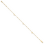 14K Open Star 3-Station 9 inch Plus 1 inch Extender - Total 10 inch Anklet - Sophia Jewelers