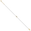 14K Two-tone Chain and Diamond-cut Beads 9 inch Plus 1 inch Extender - Total 10 inch Anklet - Sophia Jewelers