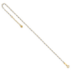14K Two-tone Chain with Mirror Beads 9 inch Plus 1 inch Extender - Total 10 inch Anklet - Sophia Jewelers