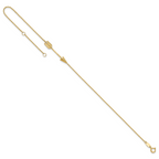 14K Polished Arrow 10 inch Plus 1 inch Extender - Total 11 inch Anklet - Sophia Jewelers