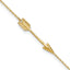 14K Polished Arrow 10 inch Plus 1 inch Extender - Total 11 inch Anklet - Sophia Jewelers