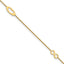 14k Polished Infinity and Heart 9 inch Anklet with 1 inch Extender - Total 10 inch Anklet - Sophia Jewelers