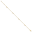 14k Polished Bows 4-station 9 inch Plus 1 inch Extender - Total 10 inch Anklet - Sophia Jewelers
