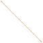 14k Two-tone Twisted Links and Mirror Beads 9 inch Plus 1 inch Extender - Total 10 inch Anklet - Sophia Jewelers