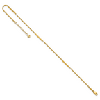 14k Cable Chain and Bar 3-Station 9 inch Plus 1 inch Extender - Total 10 inch Anklet - Sophia Jewelers